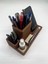 Ofis Rehberi - Telefon Standlı Organizer Set, 3D Baskı, Kahverengi 3