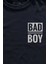Lacivert Tişört Bad Boy Badboy Kötü Haylaz Minimal Ön Baskılı Tişört Unisex T-Shirt 2