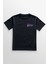 Unisex Lacivert T-Shirt Back To The Future Geleceğe Dönüş Uçan Kaykay Minimal Ön Baskılı Tişört 1