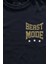Unisex Lacivert T-Shirt Beast Mode Gym Fitness Spor Animal Baskılı Tişört 2