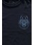 Unisex Lacivert T-Shirt Bozkurt Kurt Kafası Wolf Mavi Minimal Ön Baskılı Tişört 2
