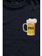 Lacivert Tişört Beer Week Friday Weekend Bira Alkol Hafta Sonu Tatili Ön Baskılı Unisex T-Shirt 2