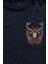 Unisex Lacivert T-Shirt Protect The Wildlife The Deer Nature Outdoor Doğa Geyik Ön Baskılı Tişört 2