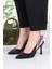 35388 Jena Simli Taş Büzgü Detaylı Önü Kapalı Arkası Açık Topuklu Kadın Ayakkabı 2