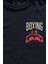 Unisex Lacivert T-Shirt Boks Boxing Punch Hard Think Fast Spor Fight Minimal Ön Baskılı Tişört 2