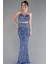 Straplez Uzun Pullu Abiye Elbise ABU5014 1