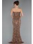 Straplez Uzun Pullu Abiye Elbise ABU5014 2