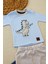 Yumuşak Pamuklu Dino Nakışlı Bebek Sweat Takımı 1