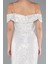 Kayık Yaka Midi Pullu Davet Elbisesi ABK2364 4