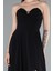 Straplez Bacak Dekolteli Uzun Şifon Mezuniyet Elbisesi ABU4966 3