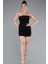 Straplez Çiçek Aplikeli Mini Davet Elbisesi ABK2359 1