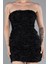 Straplez Çiçek Aplikeli Mini Davet Elbisesi ABK2359 3