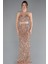 Straplez Uzun Pullu Abiye Elbise ABU5014 1