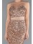 Straplez Uzun Pullu Abiye Elbise ABU5014 3