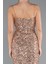 Straplez Uzun Pullu Abiye Elbise ABU5014 4