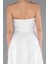 Straplez Midi Saten Davet Elbisesi ABK2363 4