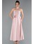 Straplez Midi Saten Davet Elbisesi ABK2363 1