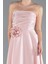 Straplez Midi Saten Davet Elbisesi ABK2363 3