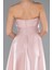Straplez Midi Saten Davet Elbisesi ABK2363 4
