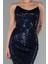 Straplez Midi Pullu Davet Elbisesi ABK2389 3