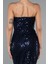 Straplez Midi Pullu Davet Elbisesi ABK2389 4