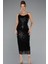 Straplez Midi Pullu Davet Elbisesi ABK2389 1