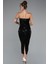 Straplez Midi Pullu Davet Elbisesi ABK2389 2