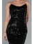 Straplez Midi Pullu Davet Elbisesi ABK2389 3