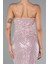 Straplez Midi Pullu Davet Elbisesi ABK2389 4