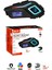 Fm Radyo Özellikli Rgb Su Geçirmez Ipx8 Bluetooth V5.4 Motosiklet Kask Kulaklık Interkom S-37 1