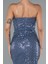 Straplez Midi Pullu Davet Elbisesi ABK2389 4