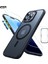 Iphone 16 Pro Max Halolock Magsafe Hybrid Silikon Kılıf Buzlu Siyah + Ekran Koruyucu Set 1