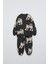 Erkek Çocuk Pamuklu Siyah Kaplan Desenli Sweatshirt Eşofman Takım Kışlık 2