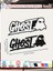 Ghost Yazılı Hayalet Figürlü Araba Stickerı – 7x3 cm – Renkli Holografik Görünümlü Tasarım 1