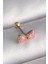 Bfs 316L Çelik Gold Renk Pembe Fiyonk Model Tragus Piercing 1