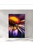 Metal Çerçeveli Gerçek Camlı Tablo - Dijital Baskı - Mor Çiçek ve Damla -3 5