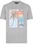 Erkek Gri Baskılı Pamuklu Tişört - Sunshine Paradise 1