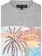 Erkek Gri Baskılı Pamuklu Tişört - Sunshine Paradise 2