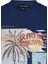 Erkek Lacivert Baskılı Pamuklu Tişört - Sunshine Paradise 2