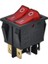 Çiftli Işıklı Anahtar Kırmızı 12V - 10 Adet 1