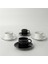Oset Porselen 4'lü 110 ml Kahve Fincan Takımı Siyah-Beyaz 1