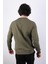 Haki Erkek Baskılı Sweatshirt 3