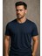 Erkek %100 Pamuk Slim Fit Sporcu Tişört Basic Bisiklet Yaka Kısa Kollu T-Shirt 3