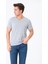 Erkek V Yaka %100 Pamuk Kısa Kollu Gri T-Shirt Basic Erkek Tişört 1