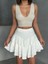 Kadın Yüksek Bel Fırfırlı Mini Şortlu Etek SG9814 6