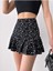 Kadın Volanlı Çiçek Desenli Mini Şort Etek RD1037 1