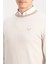 Erkek Bisiklet Yaka Bej Kazak Sweatshirt 4