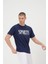 Erkek Lacivet Basic T-Shirt Baskılı Slim Fit %100 Pamuk Tişört 4