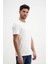 Ekru Erkek Yıkamalı Basic T-Shirt 2