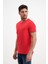 Kırmızı Erkek Yıkamalı Basic T-Shirt 2